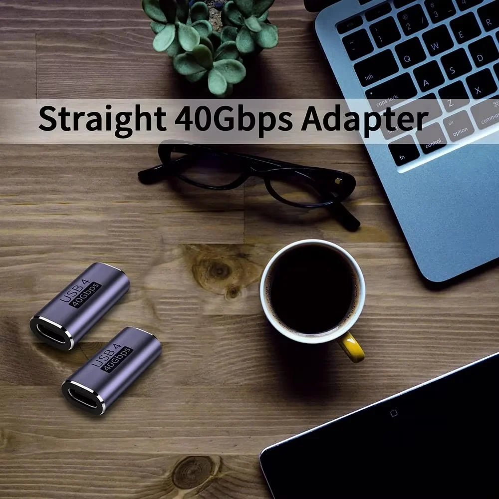 USB4 Thunderbolt 3 40Gbps Type-C Female to Female Coupler USB-C Coupler Adapter HIP