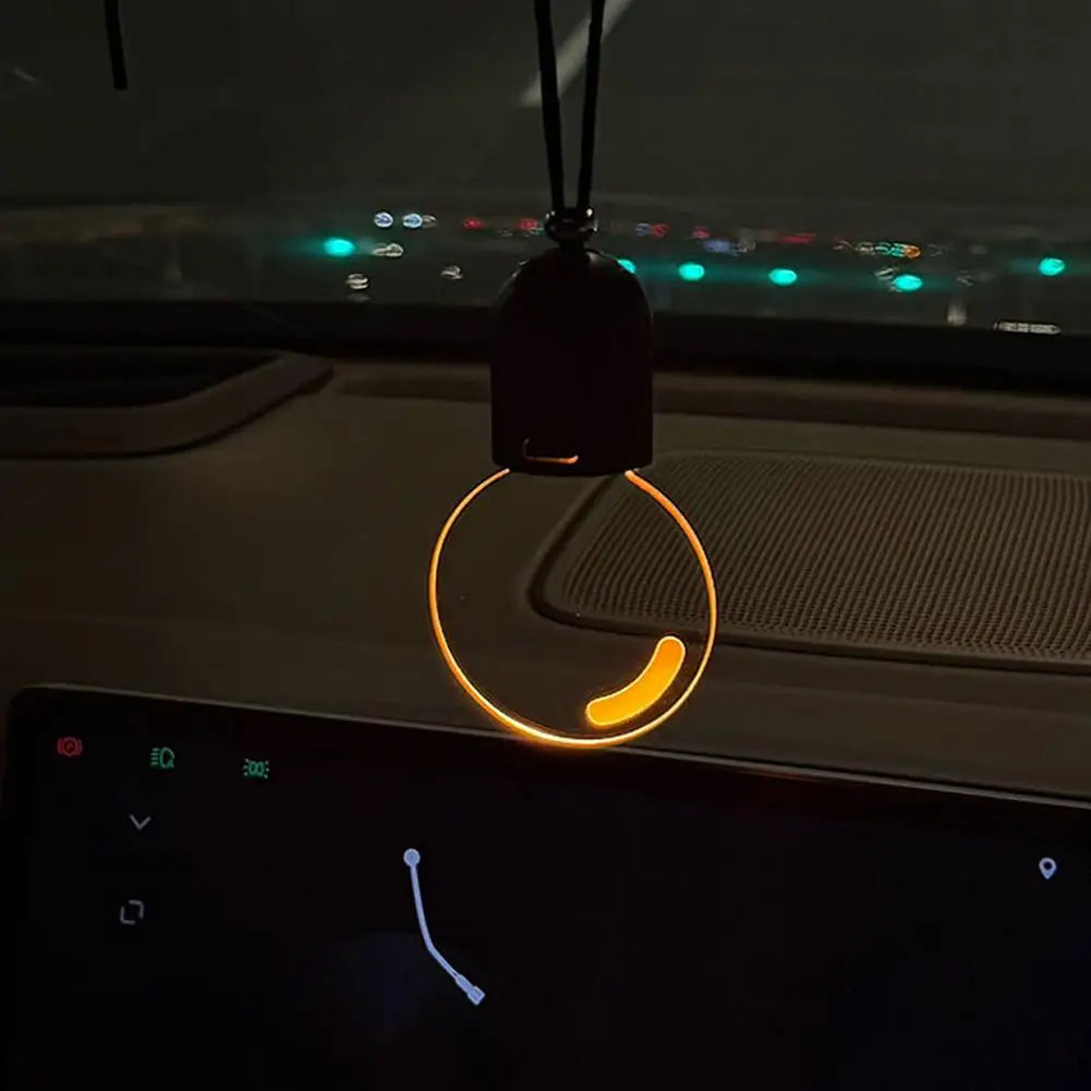 90mm Mini Bulb Car Pendant Hanging Ornament With Yellow Accent Small Clear Decorative Bulb For Car Rearview Mirror Interior HIP