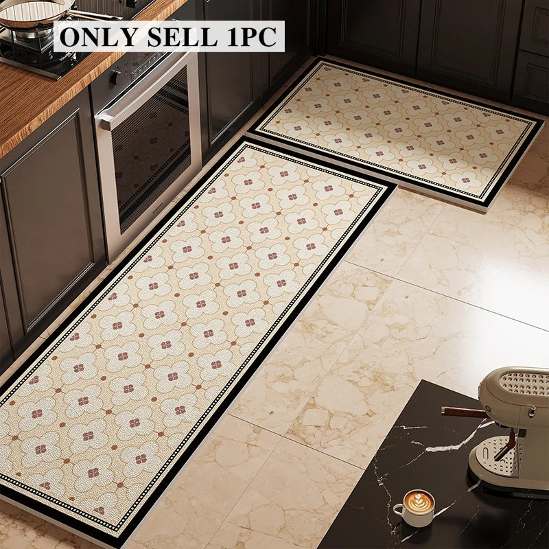 Waterproof Non-Slip PVC Kitchen Floor Mat – Geometric Rug Kitchen Floor Mat HIP GU6300-P 1pc 100x150cm