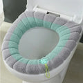 Knitted Toilet Seat Cover – Thickened, Washable & Universal Toilet Seat Cover HIP C03-Green 1pcs