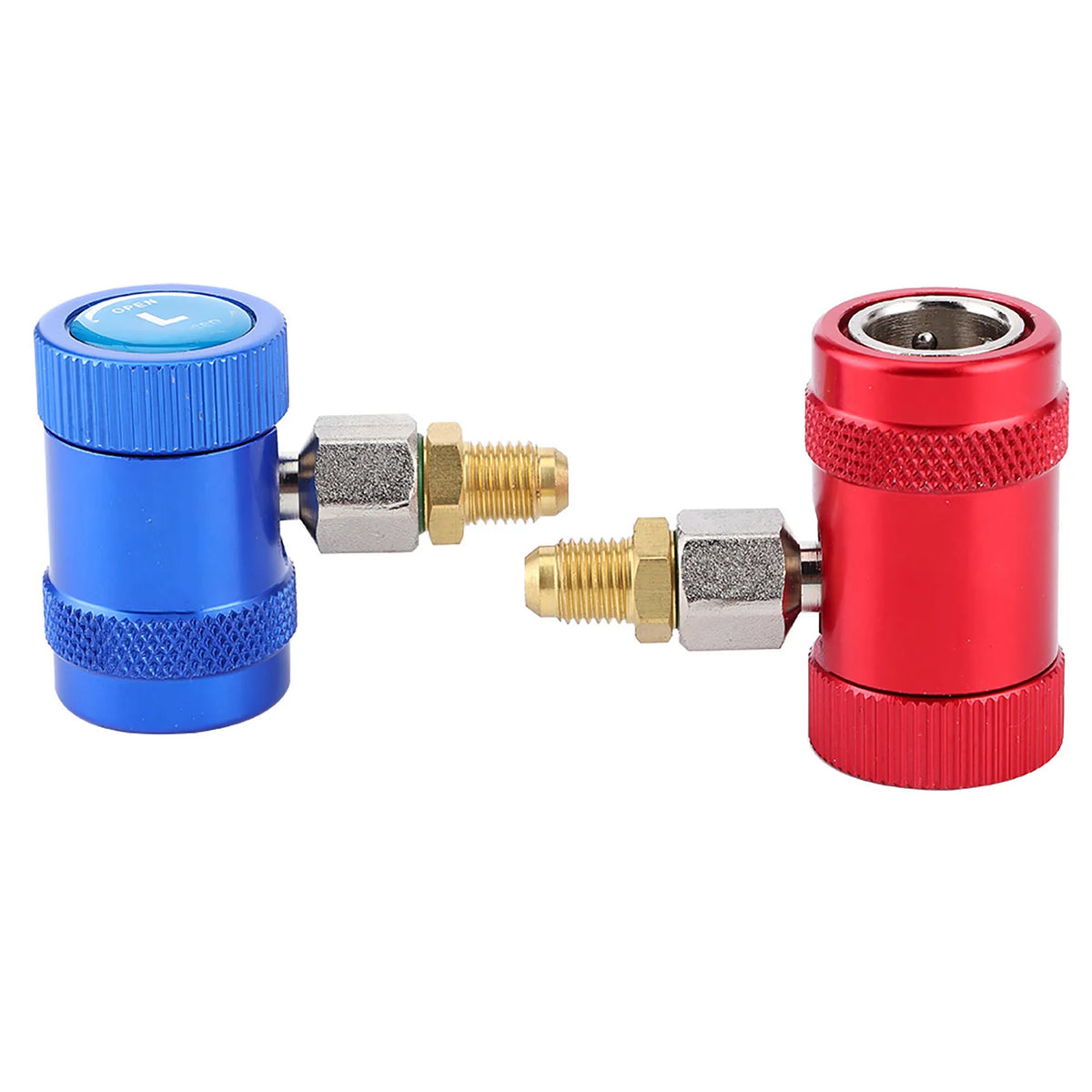 Brass Refrigerant Adapter Hardware Professional Quick Couplers Air Conditioner Service Port Adapter Fit for R1234yf Refrigerants HIP