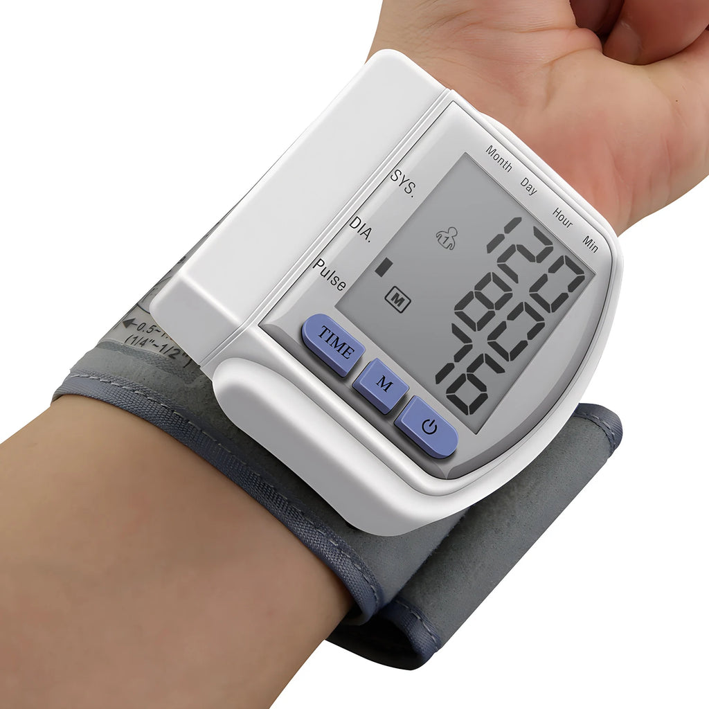 Fireurus LED Digital Wrist Blood Pressure Monitor | Auto BP Cuff Wrist BP Monitor HIP White