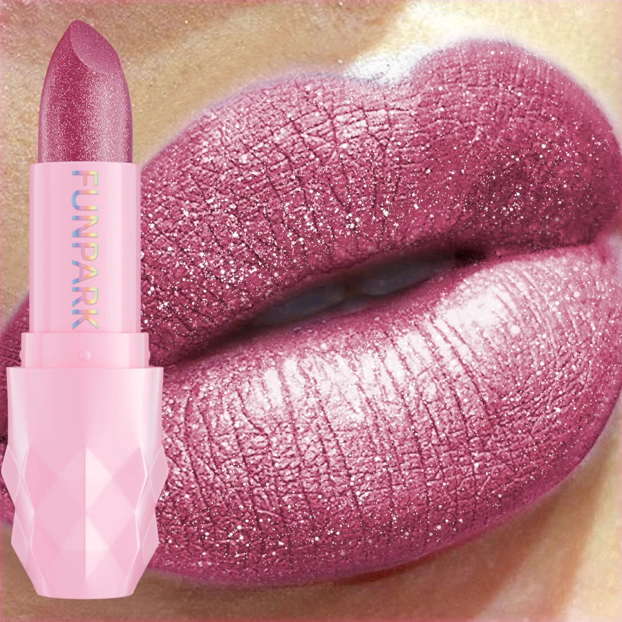 FUNPARK Glitter Metallic Lipstick – Pearlescent Lip Glaze Metallic Lip Glaze HIP 301
