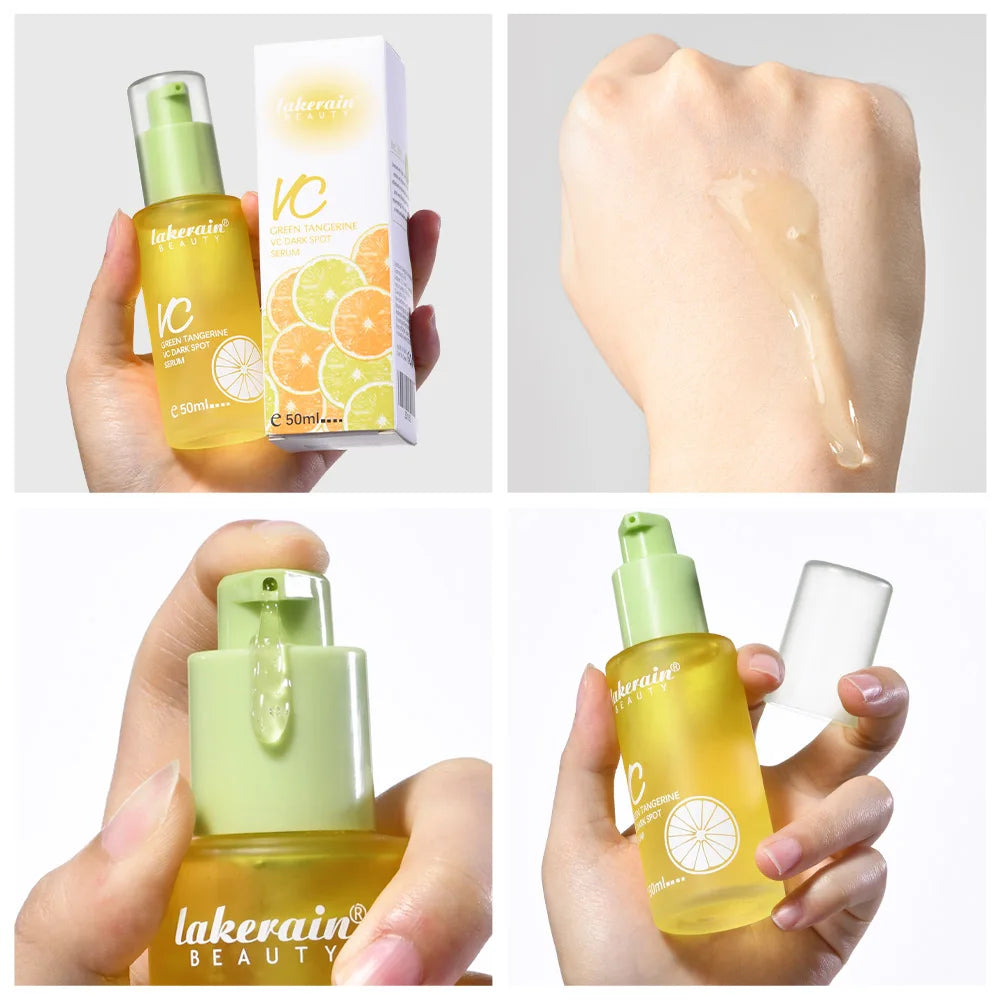 50ml Vitamin C Dark Spot Care Serum Whitening Brightening the Skin Facial Spot Essence Green Tangerine VC Serum SkinCare HIP