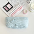 Large Capacity Bowknot Pencil Case – Cute Bow Stationery Pouch Pencil Case HIP blue