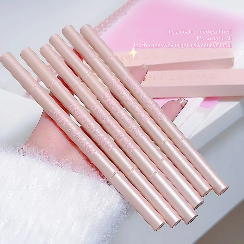 Double-ended Lying Silkworm Pencil Natural Non-smudge 2-in-1 Highlighting Eyeshadow Pen Waterproof Liquid Lower Eyelid Liner Pen HIP