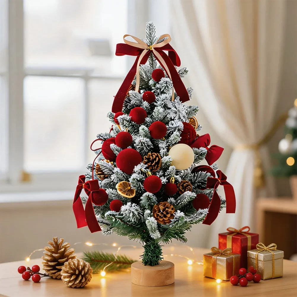 Mini Exquisite DIY Desktop Christmas Tree Ornament Home Festival Decoration Christmas Desktop Small Tree Christmas Tree Decor HIP