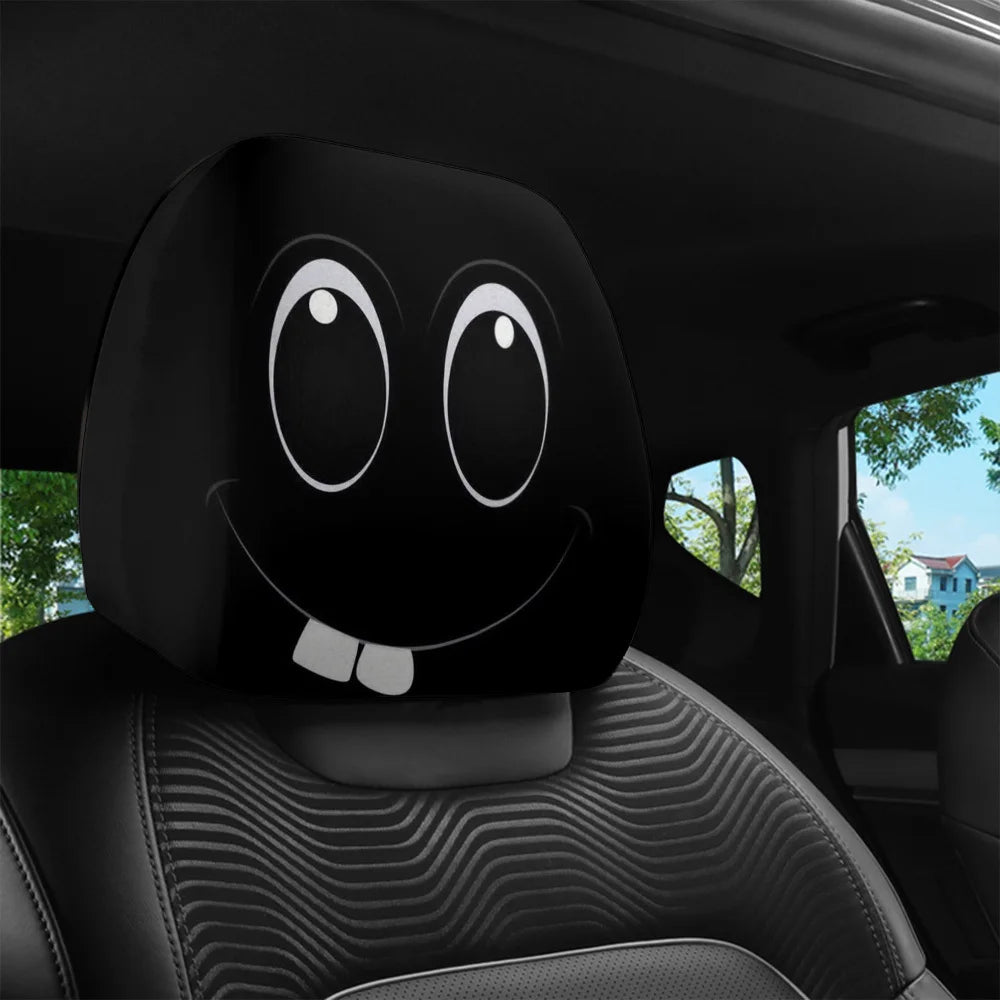2-Pack Quirky Big-Eyed Car Headrest Covers – Universal Fit Car Headrest Covers HIP
