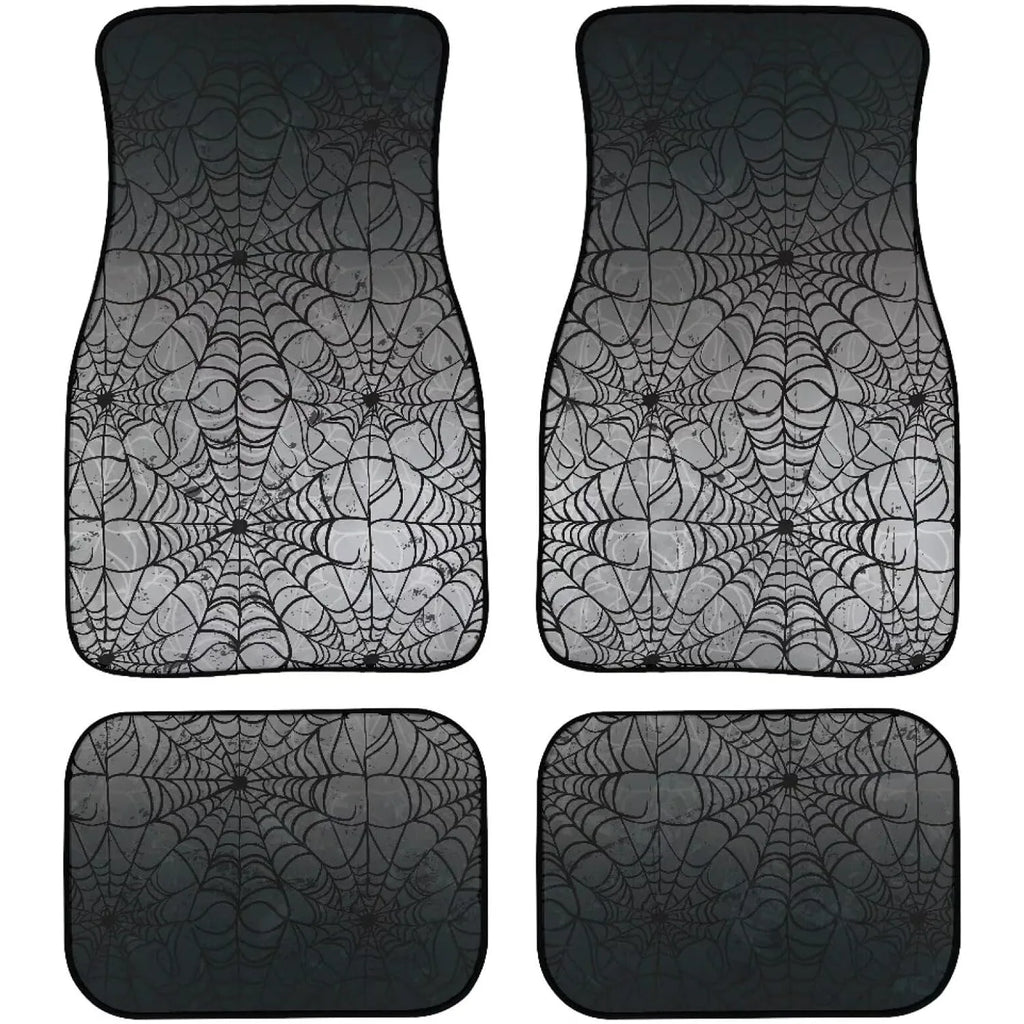 Spider Web Gothic Car Floor Mats – 4-Piece All-Weather Set Car Floor Mats HIP black one size