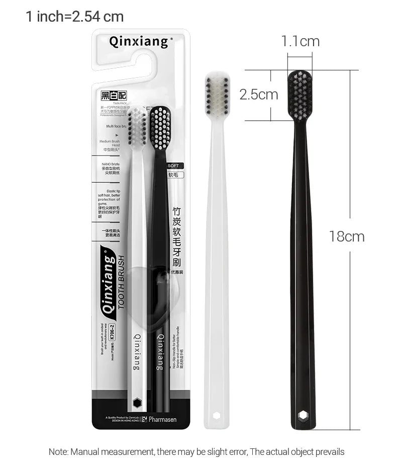Bamboo Charcoal Soft Bristle Toothbrushes – 2–10 Pack | RUZOFO Toothbrush Set HIP
