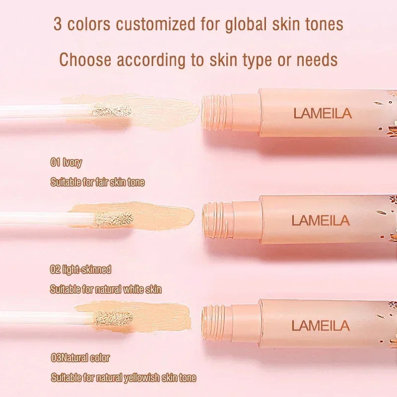 3 Colors Liquid Concealer High Covering Moisturizing Oil Control Foundation Invisible Pores Dark Circles Freckle Face Makeup HIP