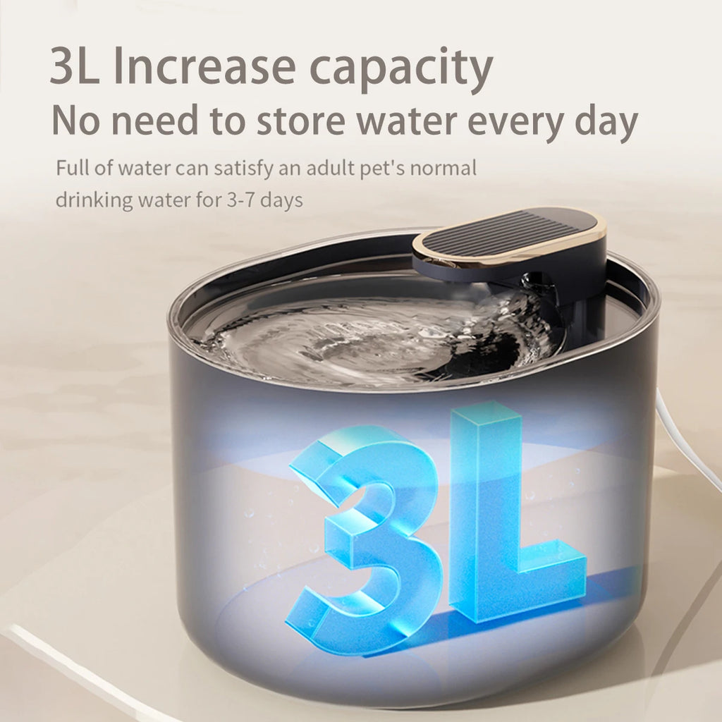 Pet Fully Automatic Water Fountain USB Ultra Silent Intelligent Pump Sensor Filter 3L Cat Large Capacity Water Dispenser HIP