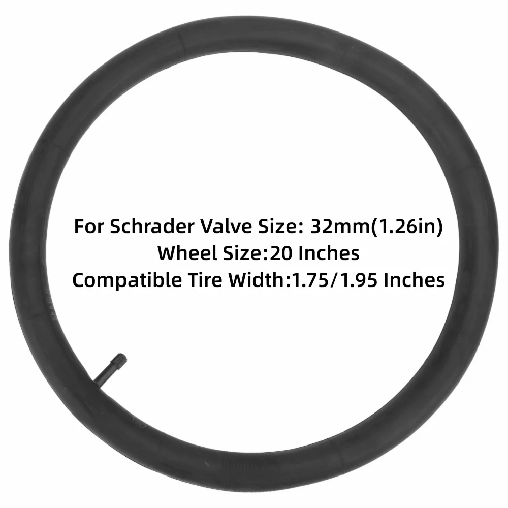 2-Pack 20" Bike Inner Tubes 1.75/1.95 – 32mm Schrader Valve Bike Inner Tubes HIP