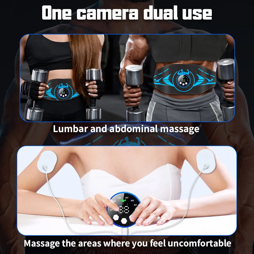 CAMMUO EMS Abdominal Toning Belt – USB Muscle Stimulator EMS Toning Belt HIP