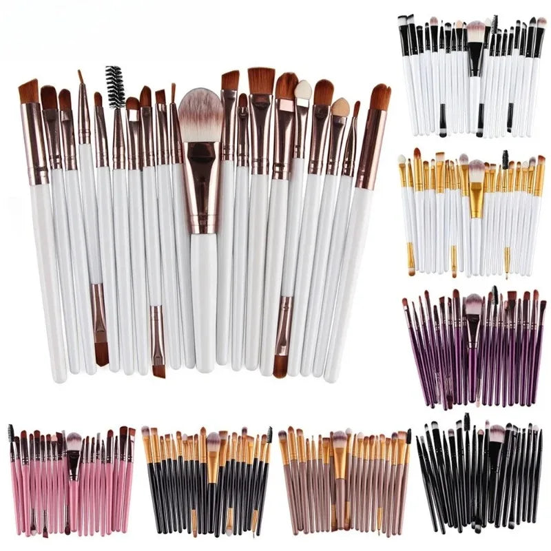 RUZOFO 20-Pc Double-Ended Soft Bristle Makeup Brush Set Makeup Brush Set HIP