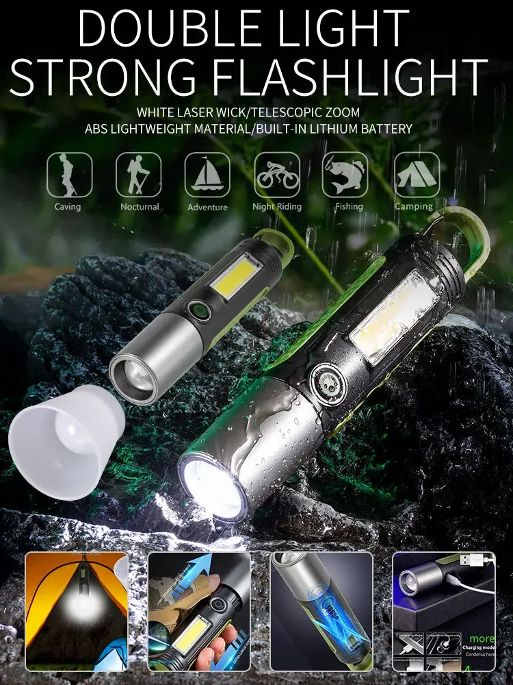 ESMARTER LED Flashlight Variable Zoom COB Floodlight – 500M LED Flashlight HIP
