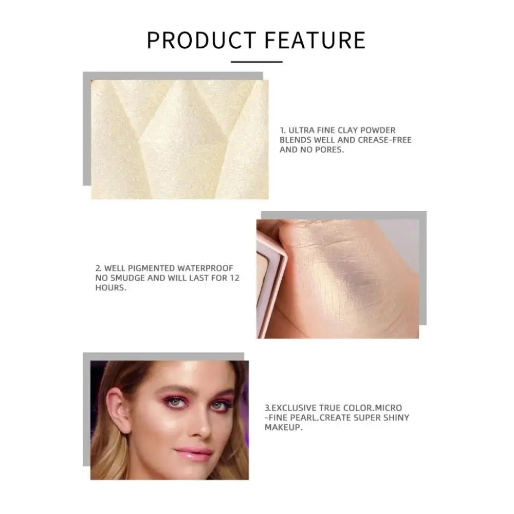 Handaiyan 5-Color Diamond Shimmer Highlighter & Contour Palette Highlighter Palette HIP
