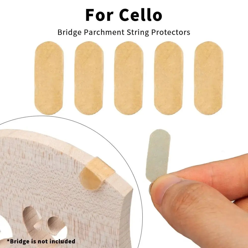Cello Bridge Parchment String Protectors – 5 or 10 Pack Instrument Accessory HIP