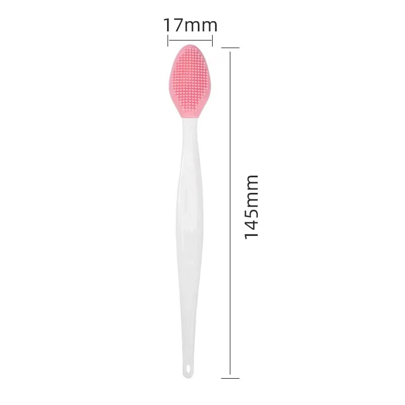 Double-Sided Silicone Face Cleansing & Exfoliating Brush Facial Cleansing Brush HIP C659-Pink