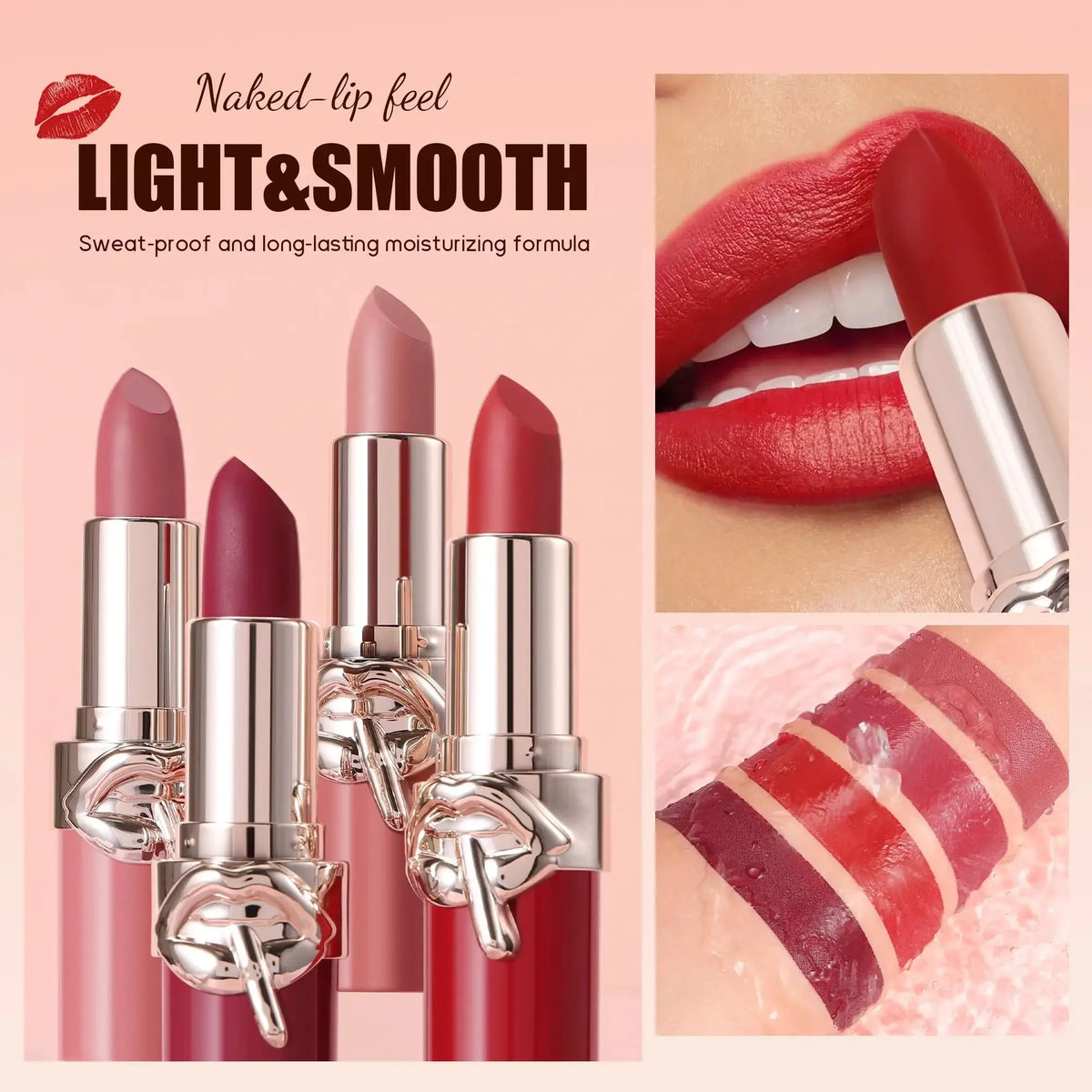 Handaiyan Velvet Matte Lipstick – 6 Shades, Long-Lasting Velvet Matte Lipstick HIP