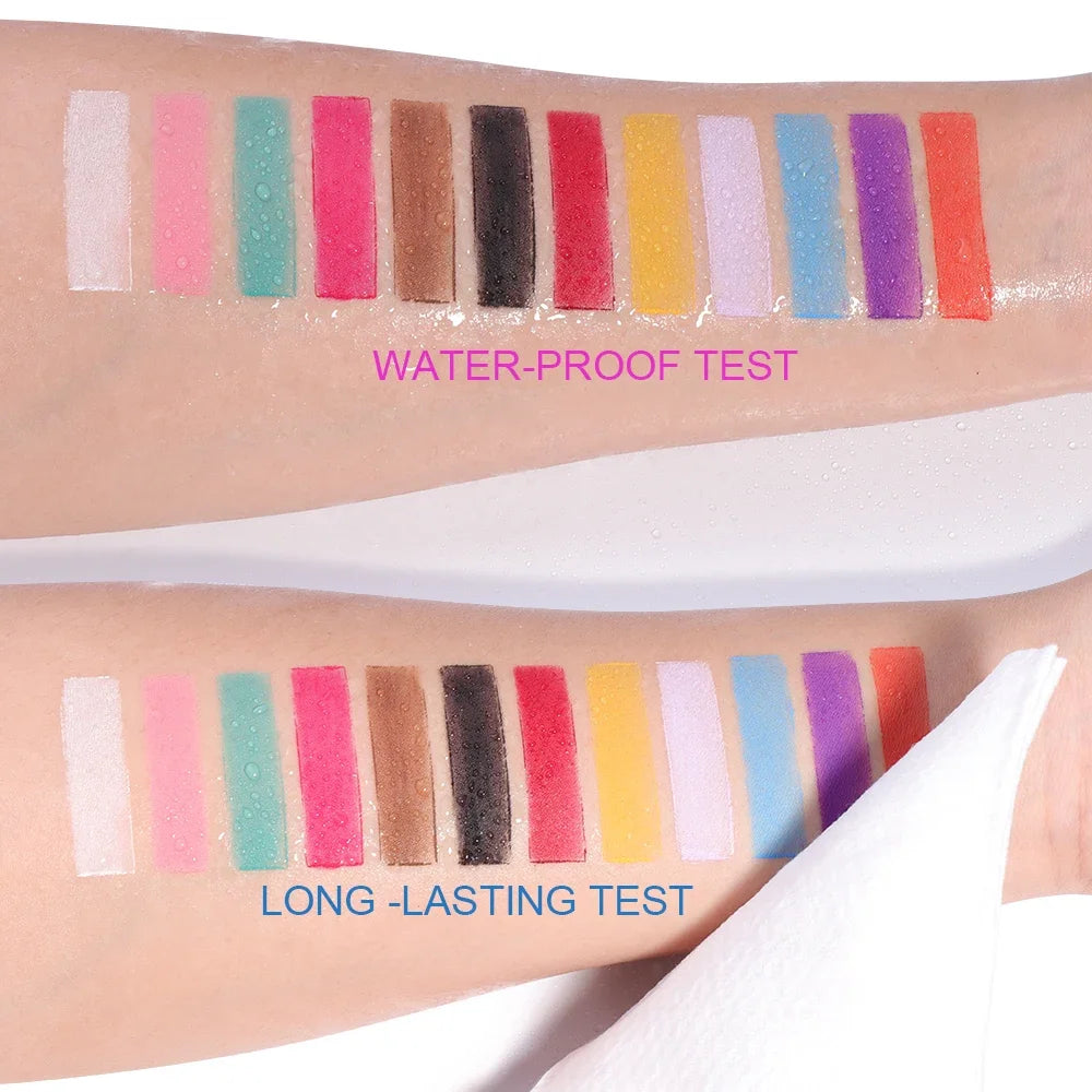 DUNUF 6-Color Waterproof Eyebrow Tint Set | Matte Cream & Brush Eyebrow Tint Set HIP