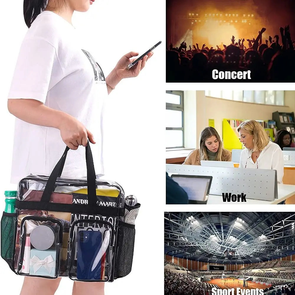 Stadium Approved Clear Backpack – Large Transparent PVC Bag Clear Backpack HIP