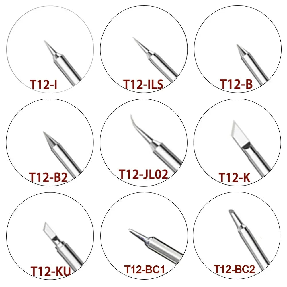 T12 Soldering Solder Iron Tips T12 Series Iron Tip For Hakko FX951 STC AND STM32 OLED Soldering Station Electric Soldering Iron HIP
