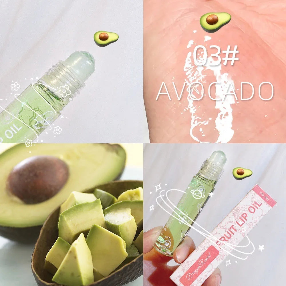 Dragon Ranee Fruit Roll-On Lip Oil – Hydrating Gloss Balm Roll-On Lip Oil HIP 03 AVOCADO