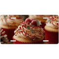 Christmas Cupcakes Aluminum License Plate Frame – Waterproof License Plate Frame HIP 1