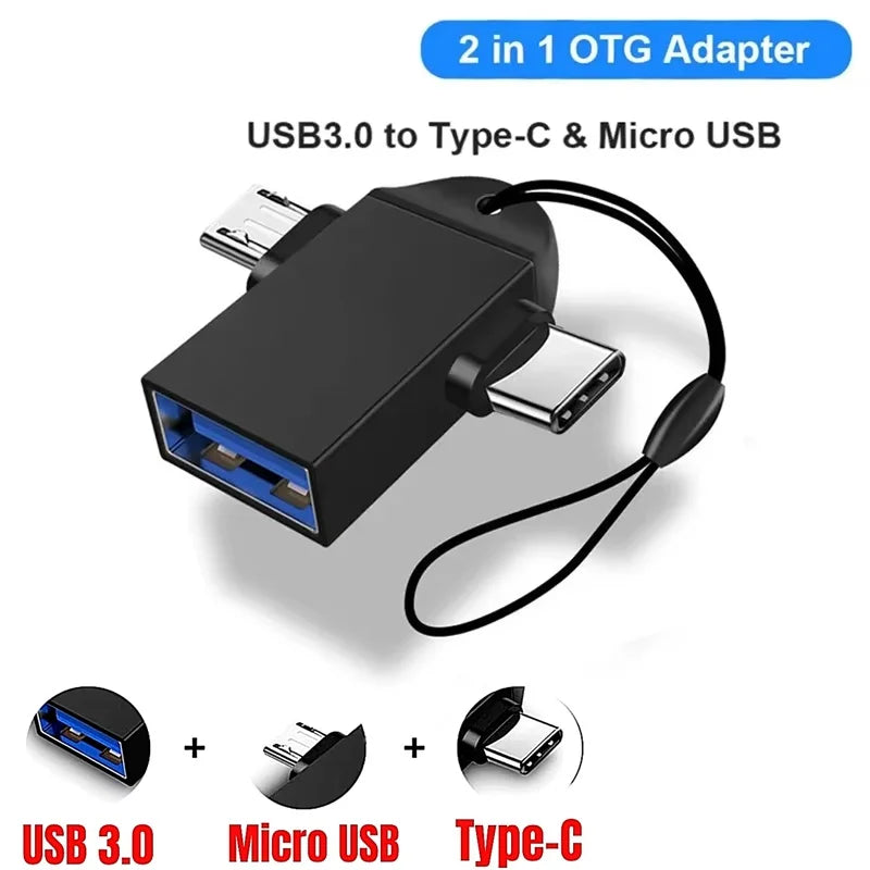 2-in-1 USB-C & Micro USB OTG Adapter – Android & Tablet USB OTG Adapter HIP