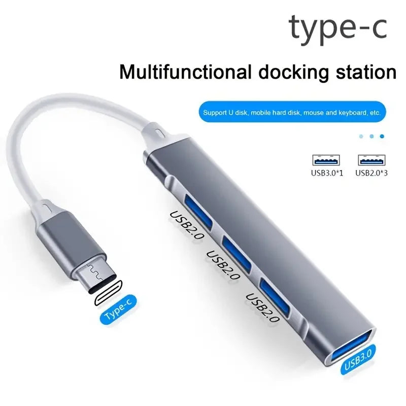 7-in-1 USB-C Hub 7-Port USB 3.0 OTG Adapter for MacBook USB-C Hub HIP
