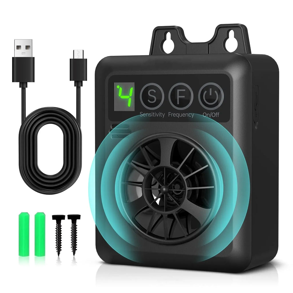 Ultrasonic Bark Control Device – 4 Modes, 50FT Waterproof Bark Control Device HIP Black M