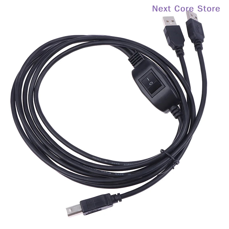 2-in-1 USB-A to USB-B Printer Splitter Cable – 2M 480Mbps USB Printer Cable HIP