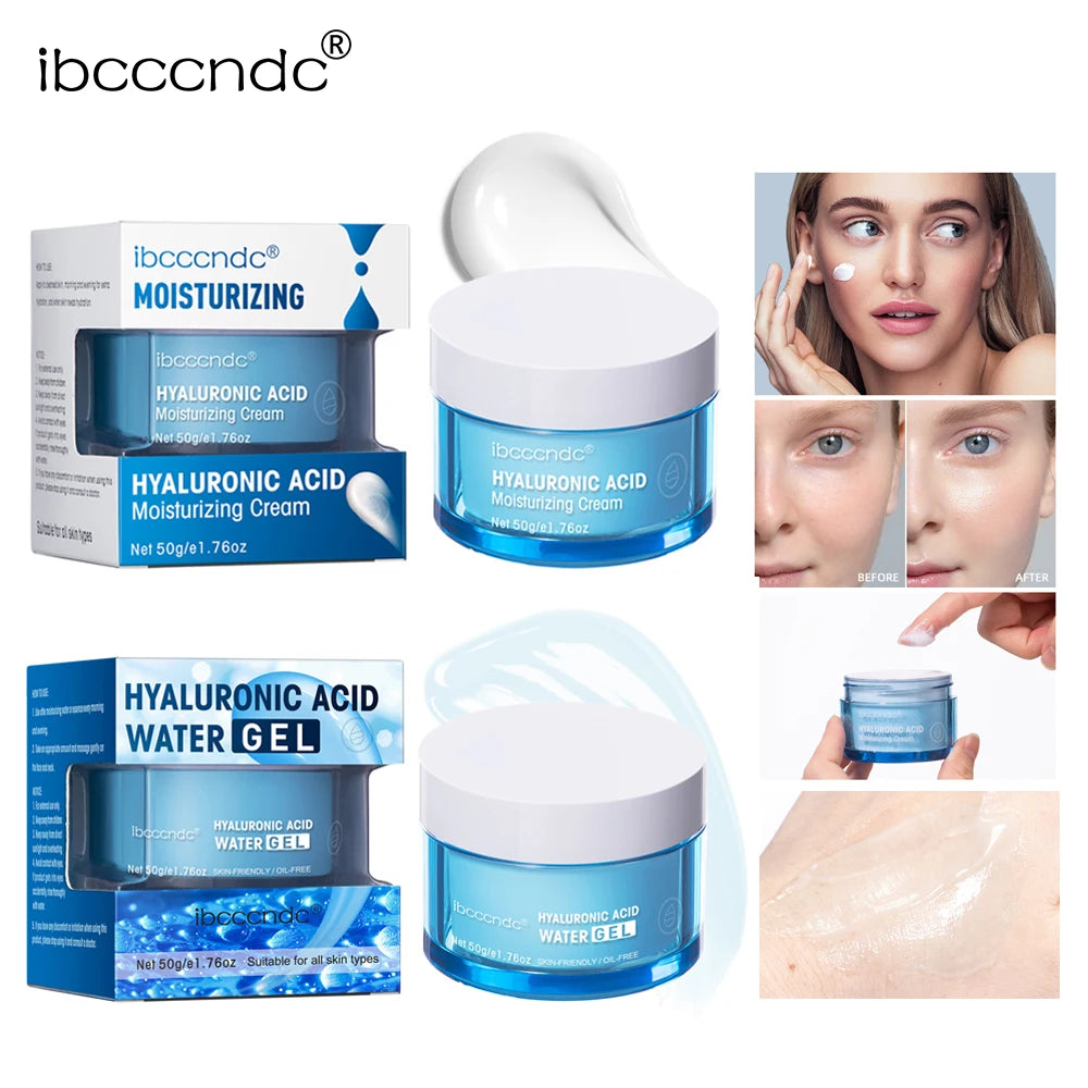 Hyaluronic Acid Hydrating Water Gel/Moisturizing Facial Cream Daily Face Moisturizer for Dry Skin Improve Dryness 50g HIP