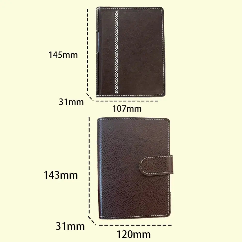 A7 Retro Brown PU Leather Loose-Leaf Notebook | Travel Journal Loose-Leaf Notebook HIP