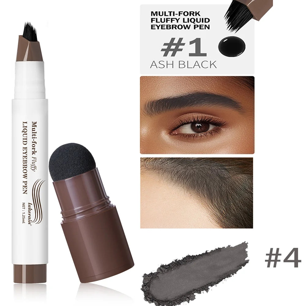 2pcs Waterproof Hairline & Quick Touch-Up Hair Stick Root Concealer Pen Instant Grey Coverage with Easy Blend Powder Stick Set HIP
