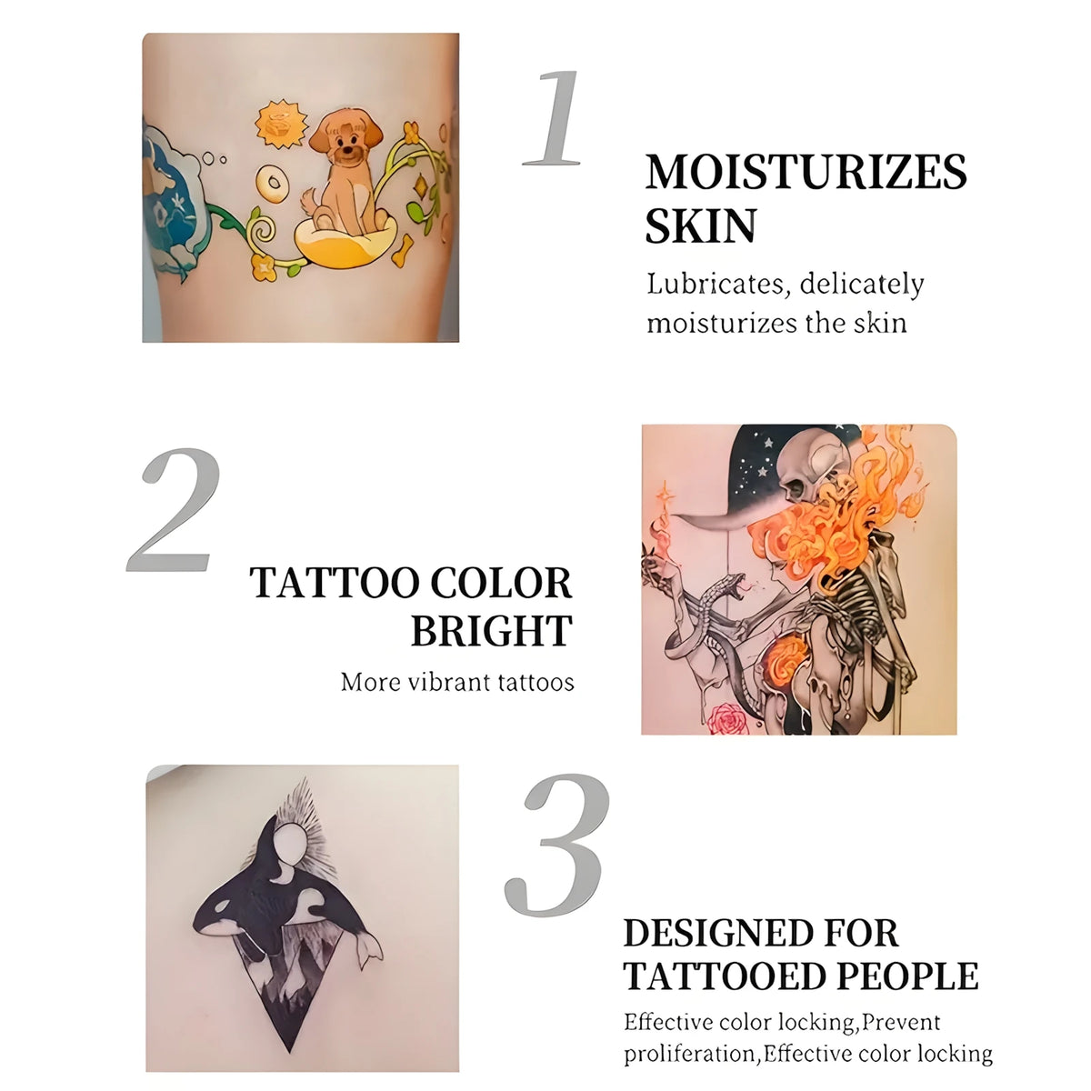 Tattoo Care Stick, Color Fixing, Moisturizing, Skin Nourishing, Gentle, Tattoo Embroidery, Tattoo Cream, Rotating Type HIP