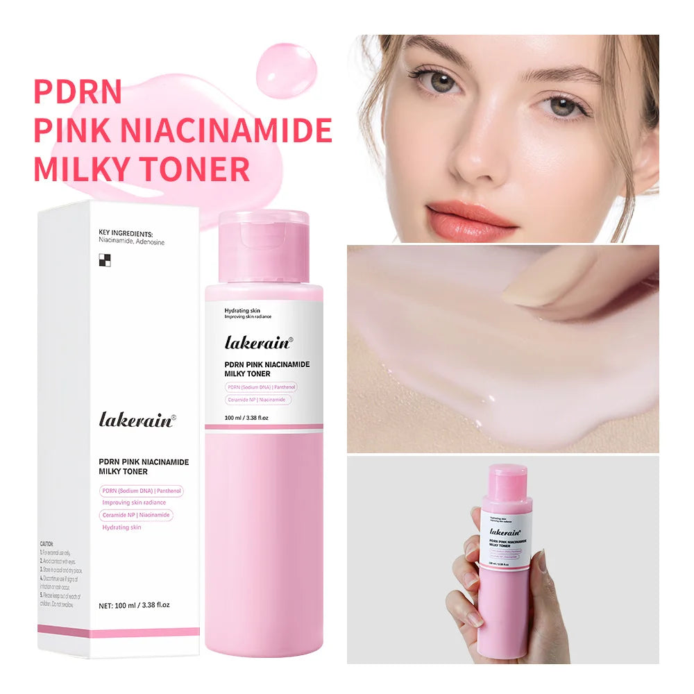 PDRN Pink Niacinamide Milky Toner for Hydrating Moisturizing Soothing Ceramide Glass Glow Skin Milky Toner Korean Skincare HIP 1pc