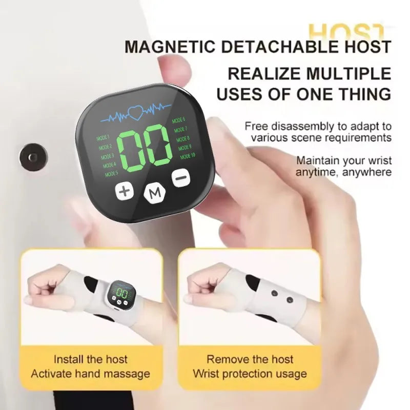 CAMMUO Electric Wrist Massager – 8 Modes, USB Rechargeable Electric Wrist Massager HIP