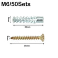 Self-Tapping Metal Expansion Screws & Wall Anchors – 20/50/100 Wall Anchor Screw Kit HIP M6 50Sets