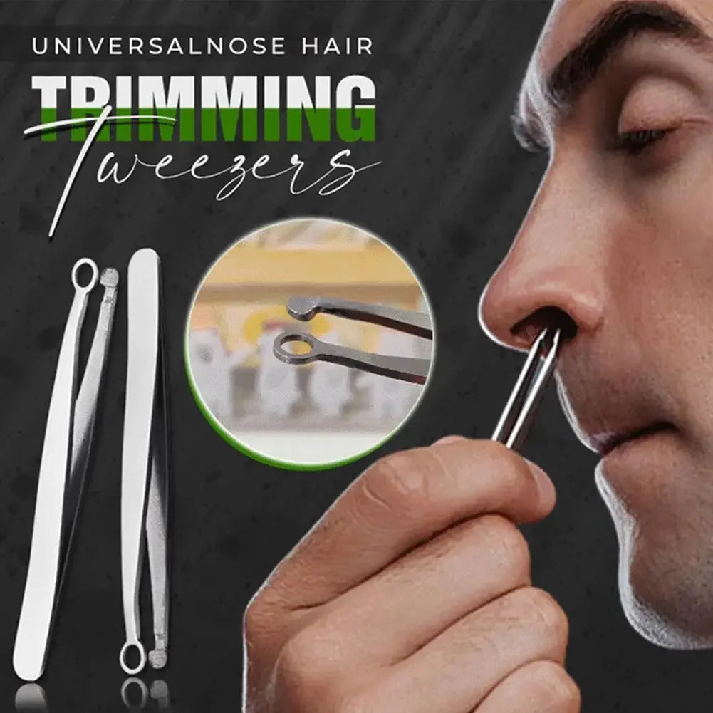 Round Tip Stainless Steel Nose & Ear Hair Trimmer Tweezers Nose Hair Tweezers HIP