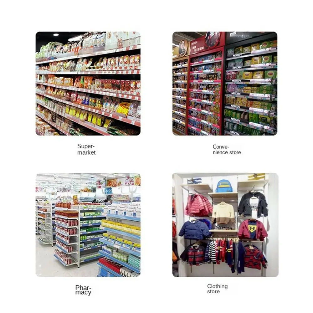 50-Pack Transparent Plastic Price Tag Holders – Double Hook Price Tag Holder HIP