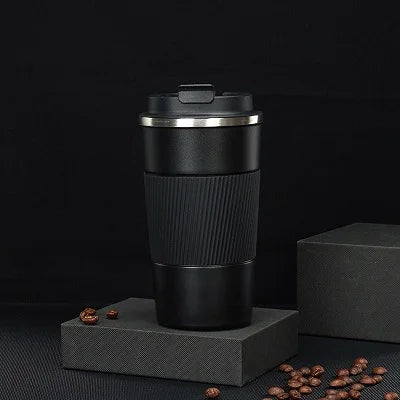 Stainless Steel Double Wall Vacuum Insulated Travel Mug Insulated Travel Mug HIP black 470ml