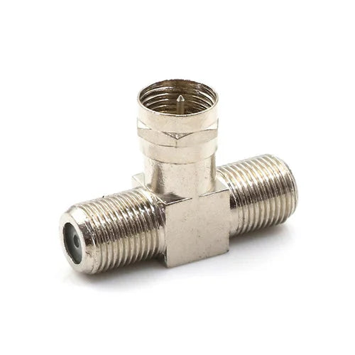 2-Way F-Type Coaxial Splitter – Male to 2 Female TV & Satellite Coaxial Signal Splitter HIP