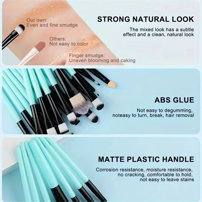 RUZOFO 20-Piece Double-Ended Makeup Brush Set | HIP Makeup Brush Set HIP