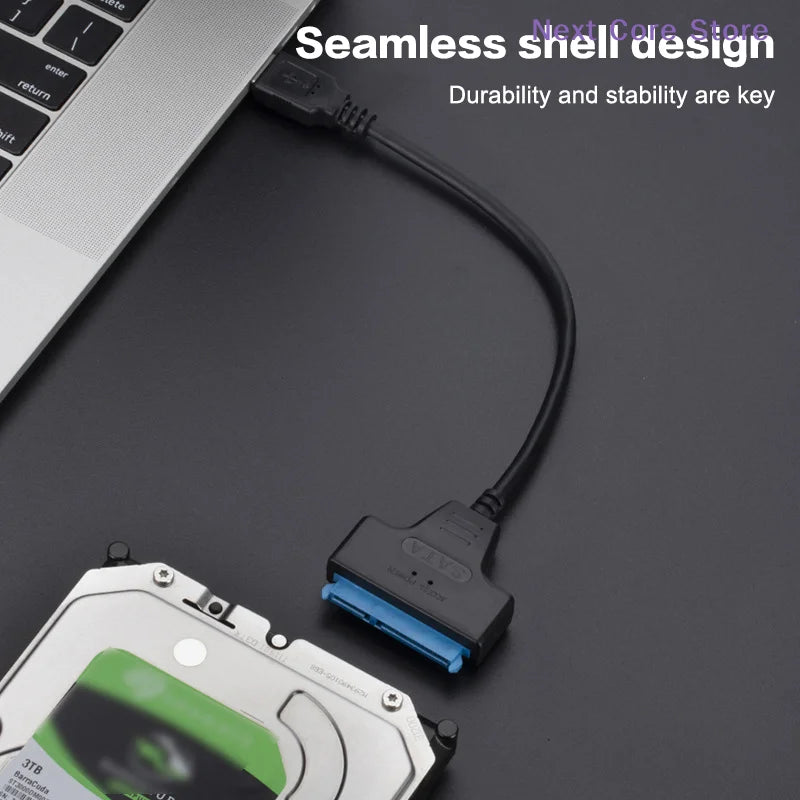 SATA to USB 3.0 & Type-C Adapter – 2.5" HDD SSD, 6 Gbps Hard Drive Adapter HIP