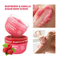 Raspberry Vanilla Sugar Glow Scrub Gentle Body Exfoliator Remove Dead Skin Cells Smooth Soft Fragrance Shower Care HIP 2pcs