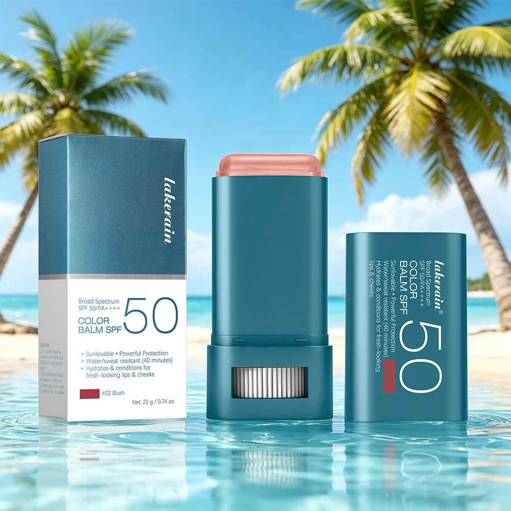 8 Color Balm SPF 50 Mineral Sun Lip & Cheek Tint Hydrating Water Resistant Long Lasting Buildable Blush Natural Makeup HIP