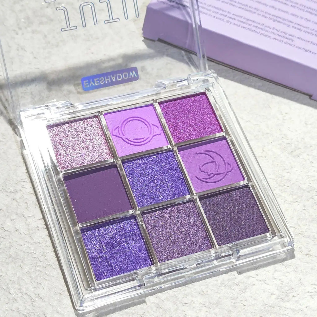 Purple Tassel 9-Shade Eyeshadow Palette – Smoky Violet Eyeshadow Palette HIP