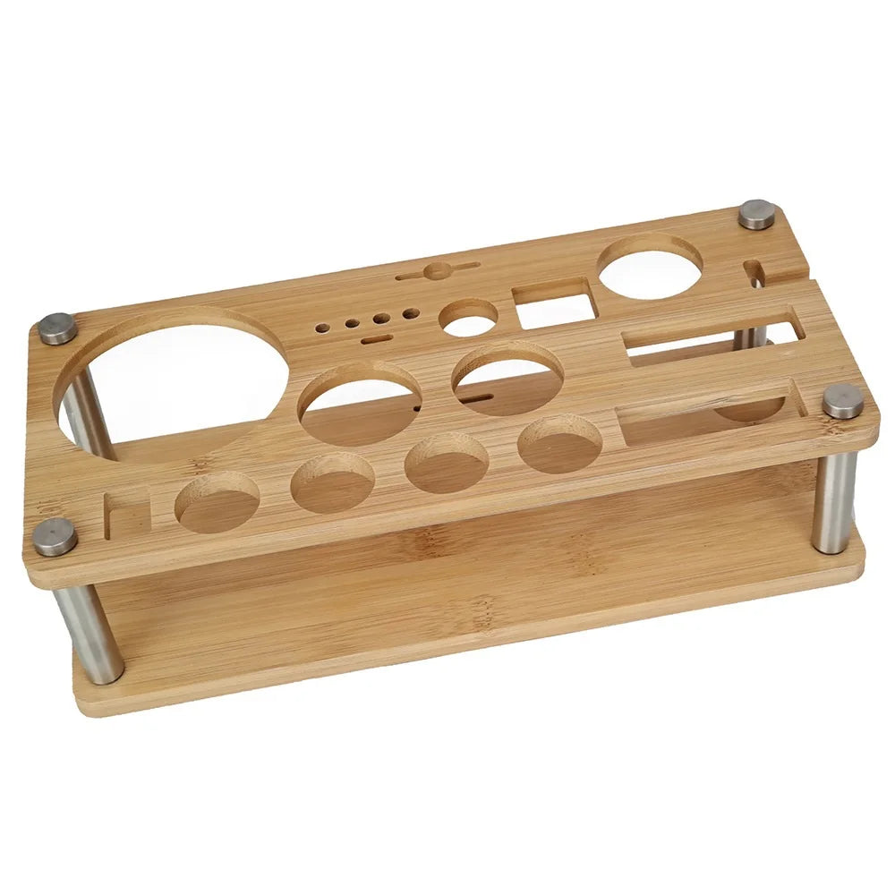 Cocktail Shaker Set with Wooden Stand Rack – Complete Barware Cocktail Shaker Set HIP